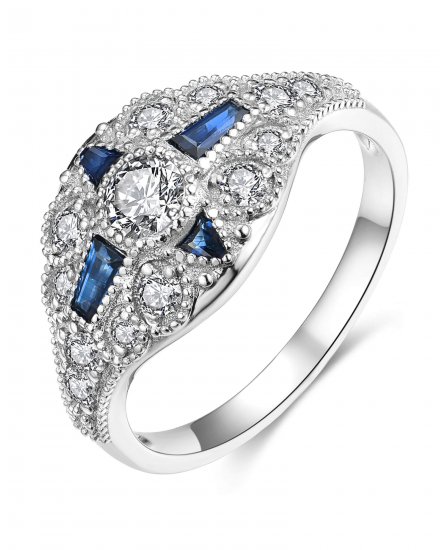 SAPPHIRE DIAMOND RING  (TR4208)